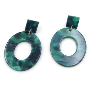 Lightweight Marble Resin Earrings